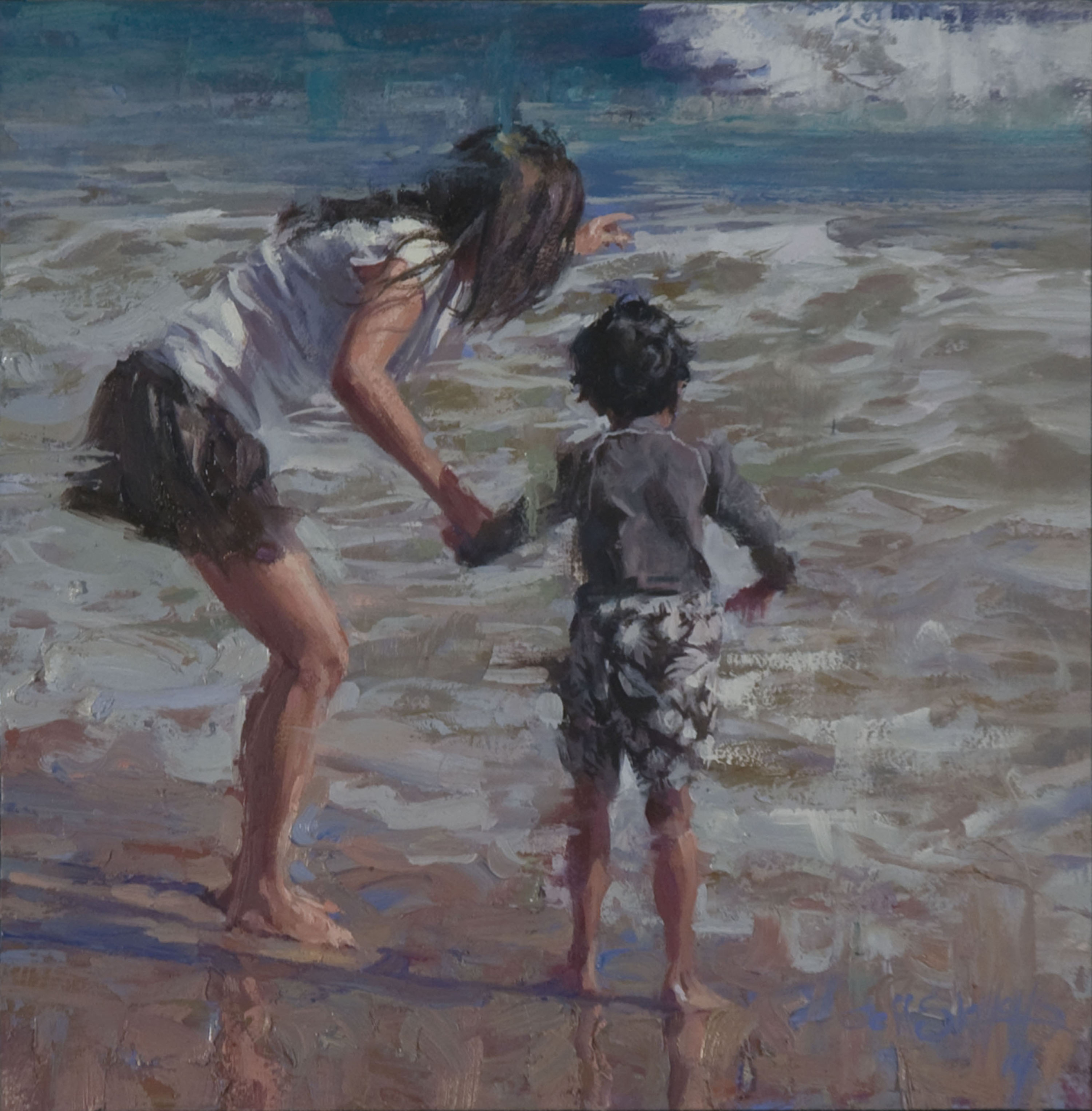 Oil Painting, Beachscapes, Oil Paint, Beach, Family Portrait
