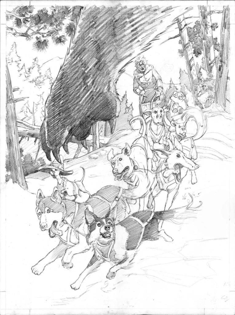 badger comic, comic book cover, final pencil, jeff slemons, 